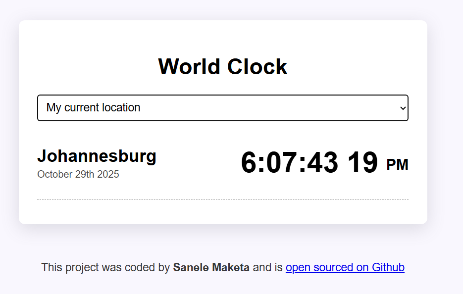 World Clock preview